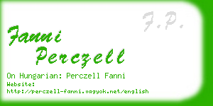 fanni perczell business card